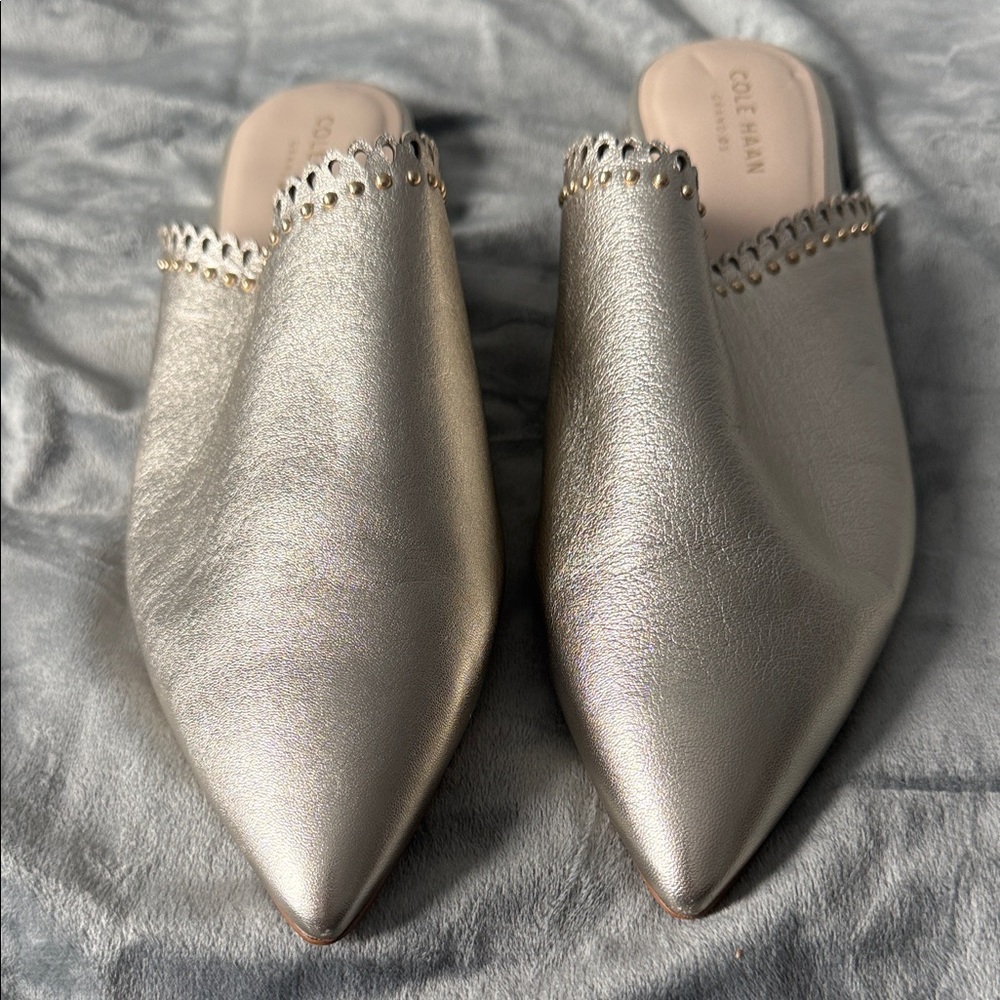 Cole Haan Women's Metallic Gold Mules